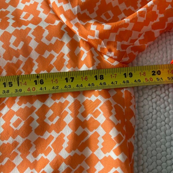 Marc cain Orange Silk Dress Sz 2 - Picture 8 of 9